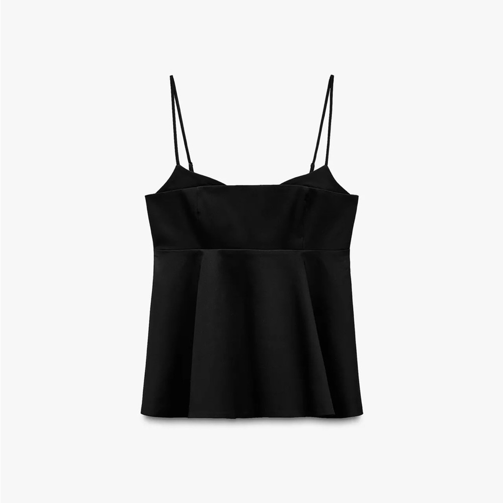 Zara STRAPPY PEPLUM EFFECT TOP
